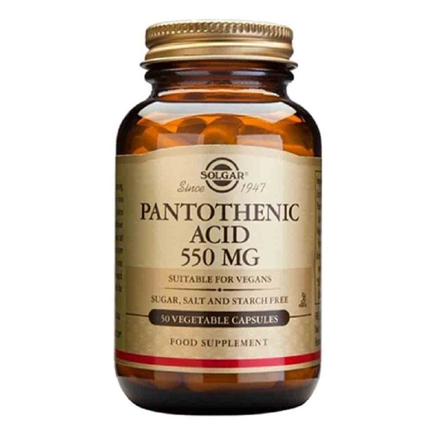 Geef energie Absoluut Analist Solgar - Pantothenic Acid (Pantotheenzuur - Vitamine B5) 550 mg. 50  Plantaardige Capsules - Reformhuis Polderman te Sluis
